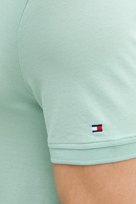 Tommy Hilfiger polo męskie bawełniane zielone MW0MW41513