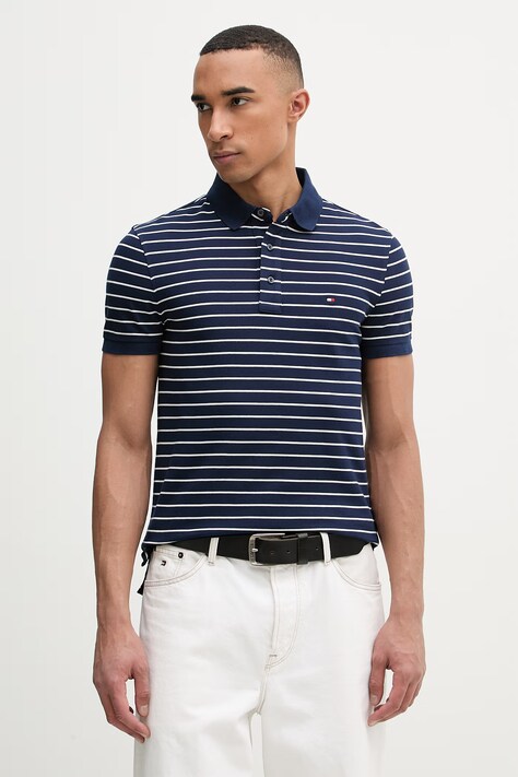 Tommy Hilfiger polo męskie granatowe MW0MW17771