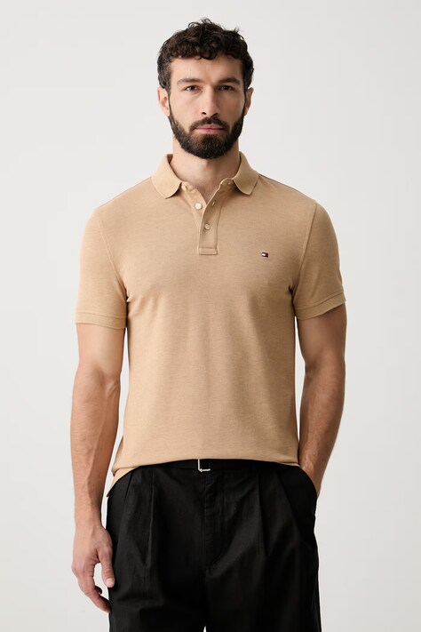 Tommy Hilfiger polo męskie beżowe MW0MW17771