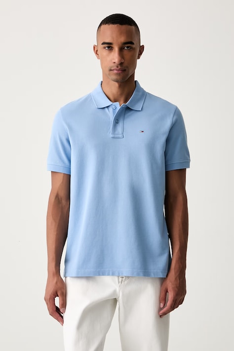 Tommy Jeans polo pánské bavlněné modré DM0DM22711