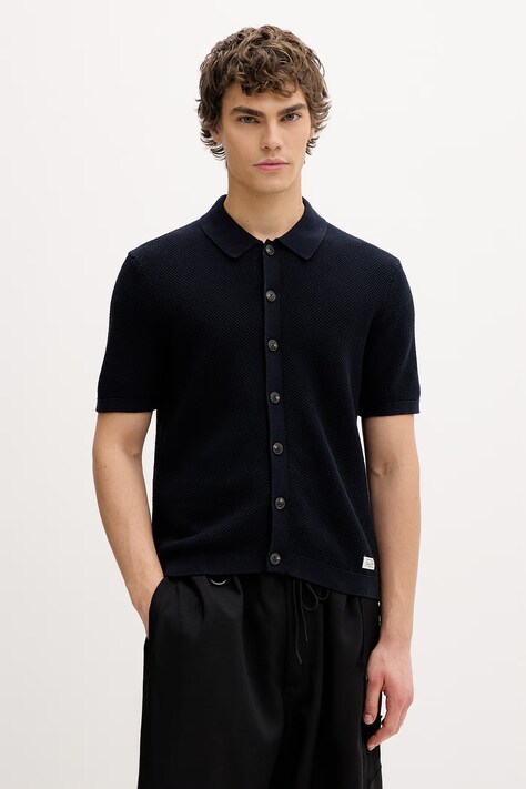 Guess Jeans polo bărbătesc din bumbac bleumarin M6GRZ1 Z3HM1