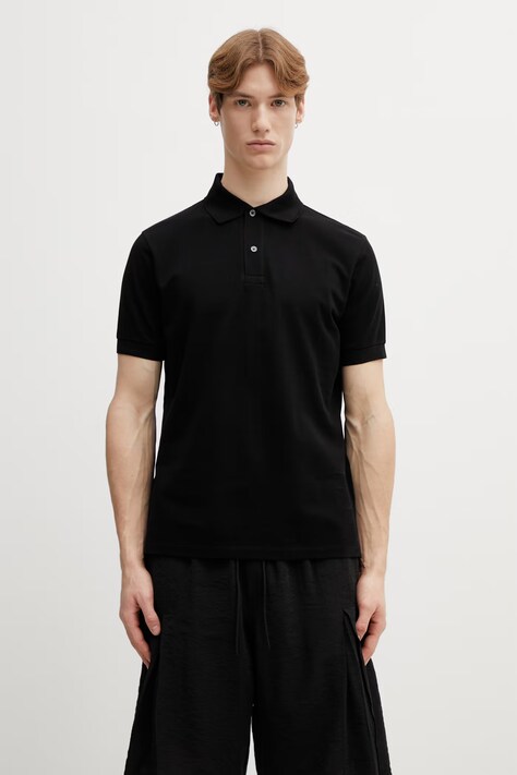 Paul Smith polo bawełniane PLACKET POLO męski kolor czarny gładki M1R.698PP.L00086
