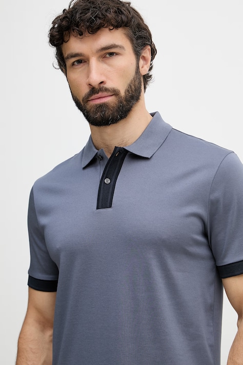 BOSS polo da uomo in cotone Parlay 238 blu 50559668