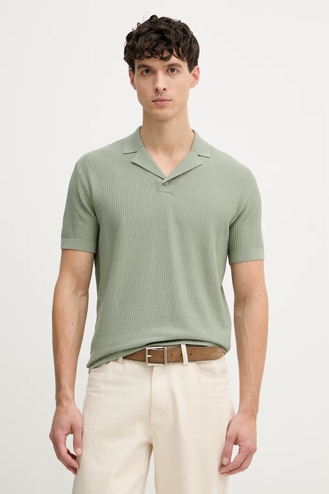 Armani Exchange polo majica moška bombažna zelena AF20139