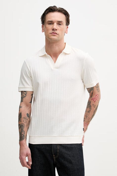 Joop! polo męskie bawełniane beżowe 30101935