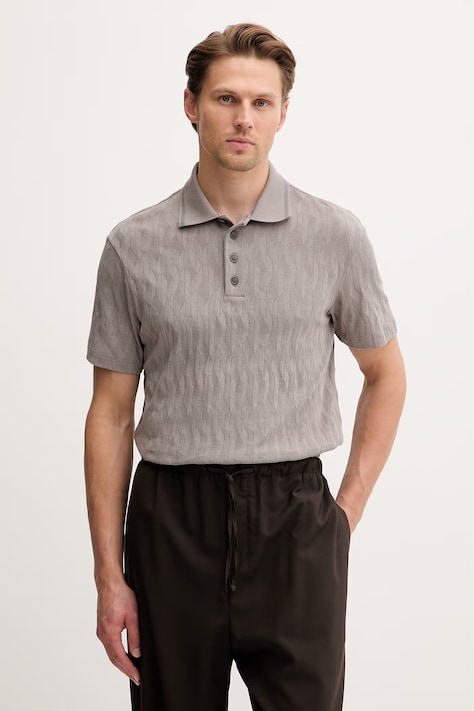 HUGO polo pánské bavlněné Dunik béžové 50557325