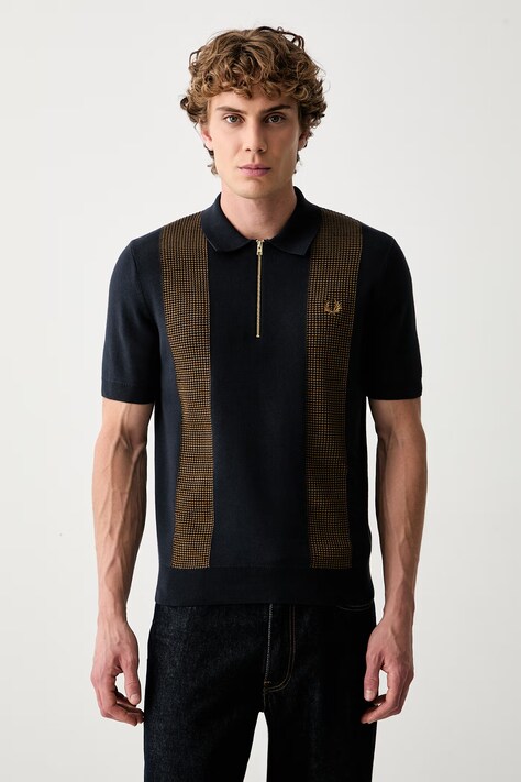 Fred Perry polo męskie z bawełną granatowe K2310