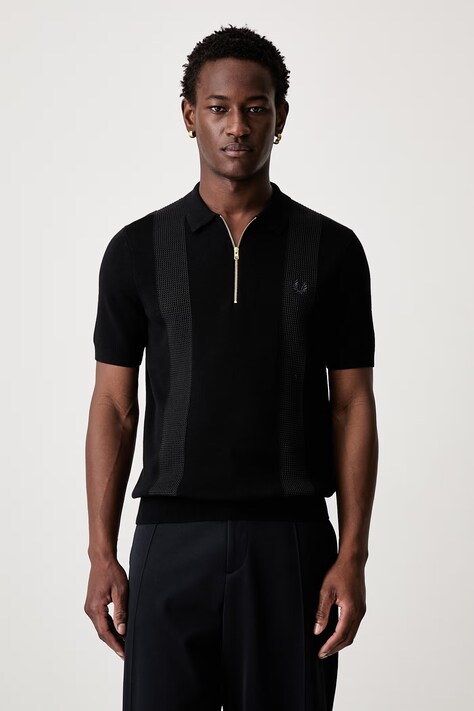 Fred Perry polo shirt with cotton Men's black K2310