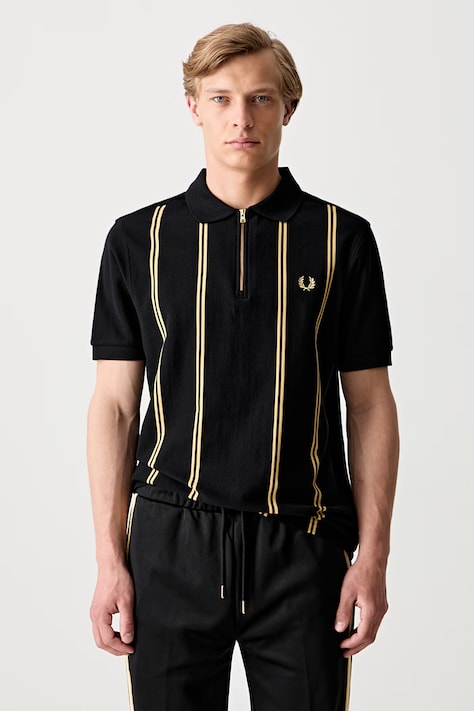 Fred Perry polo muški od pamuka crni M2419