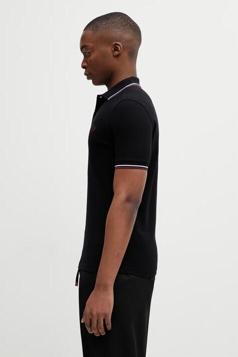Fred Perry polo męski kolor czarny gładki M3600.10B