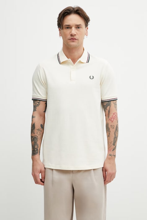 Fred Perry polo bawełniane męskie beżowe M3600.84A