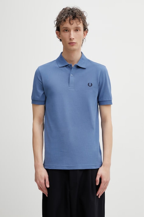 Fred Perry polo męskie bawełniane niebieskie M6000.14B