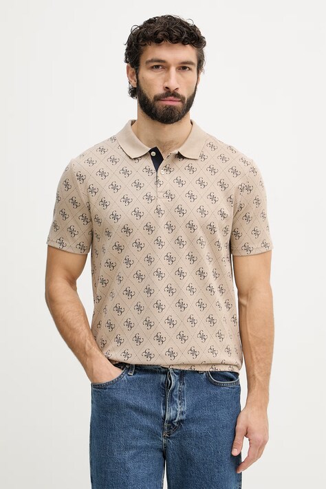 Guess polo męskie beżowe M6GP04 K3073