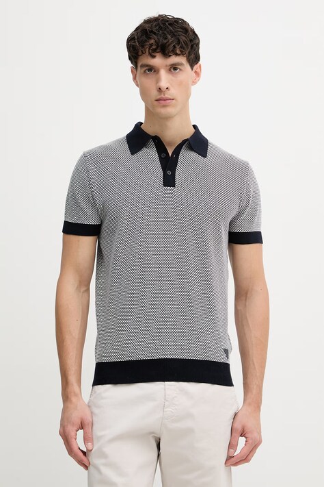 Guess polo męskie bawełniane LAKE granatowe M6GR01 Z0554