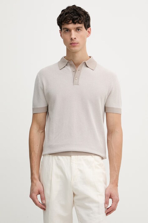 Guess Polo majica moška bombažna LAKE bež M6GR01 Z0554