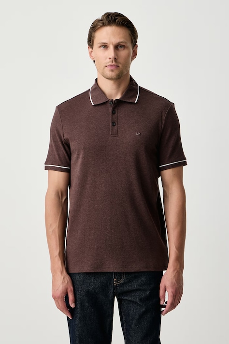 Michael Kors Polo tričko pánske bavlnené hnedé CR652SX20B