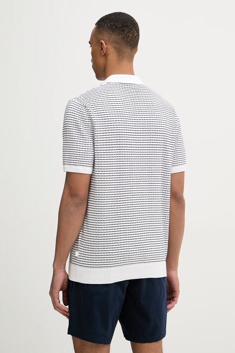 Michael Kors polo swetrowe męskie bawełniane białe CS660K8469