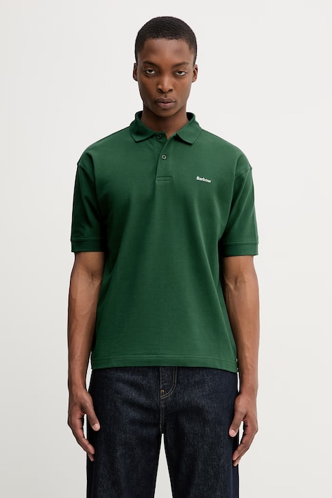 Barbour MML1469GN18 polo bawełniane męskie zielone Hexham OS