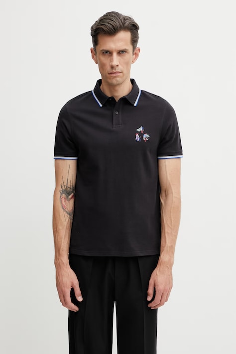 Тениска Barbour x Paul Smith Lure тъмносин MML1555NY74