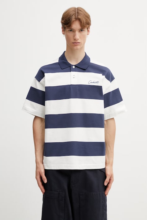 Carhartt WIP S/S Delray Polo od pamuka za muškarce plavi I036187.3LEXX