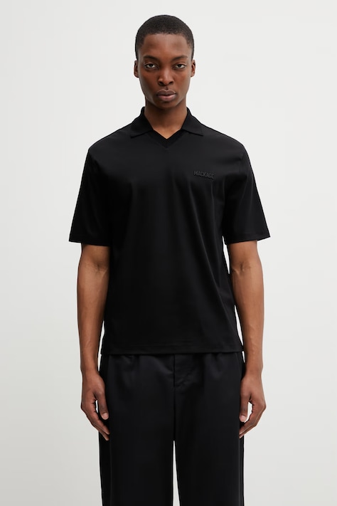 Mackage polo męskie bawełniane czarne MARCO