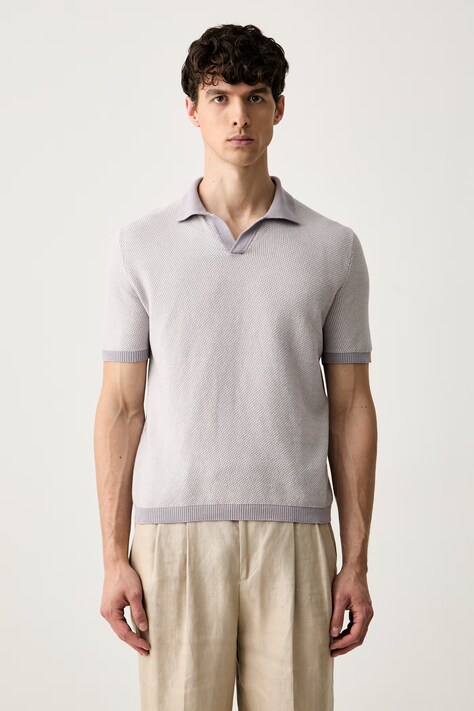 United Colors of Benetton polo męskie bawełniane fioletowe 10NJK301X
