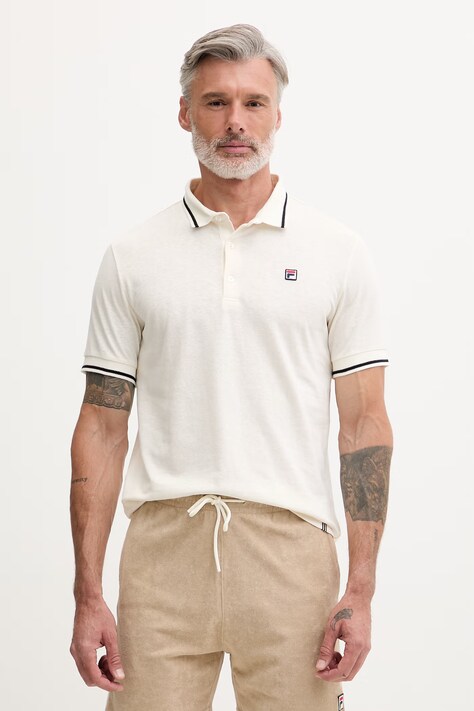 Fila polo męskie MONZA beżowe FAM1175
