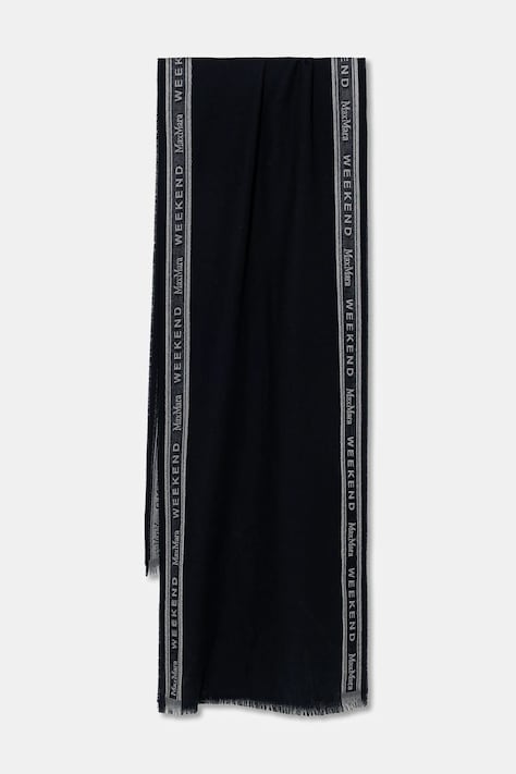 Weekend Max Mara szal z dodatkiem wełny ABALDI damski kolor granatowy 2615541074600