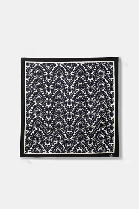 Weekend Max Mara chusta jedwabna AONESTO damska kolor granatowy wzorzysta 2615541144600