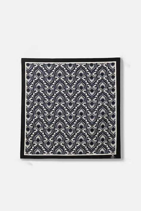 Weekend Max Mara chusta jedwabna AONESTO damska kolor granatowy wzorzysta 2615541144600