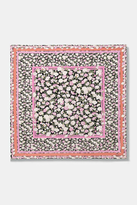 Weekend Max Mara chusta jedwabna AONESTONEW kolor różowy wzorzysta 2615541164600