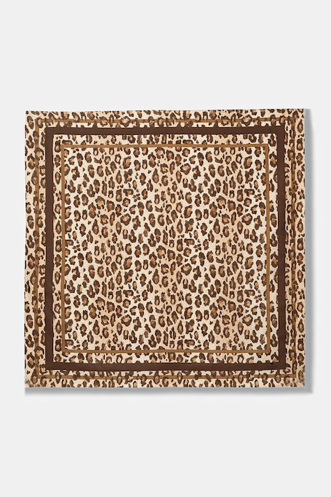 Weekend Max Mara chusta jedwabna AONESTONEW kolor brązowy wzorzysta 2615541164600