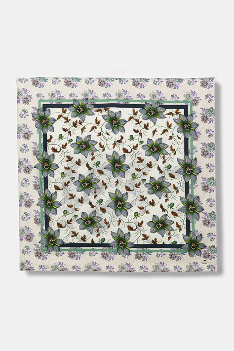 Weekend Max Mara apaszka damska jedwabna AONESTONEW beżowa 2615541065600