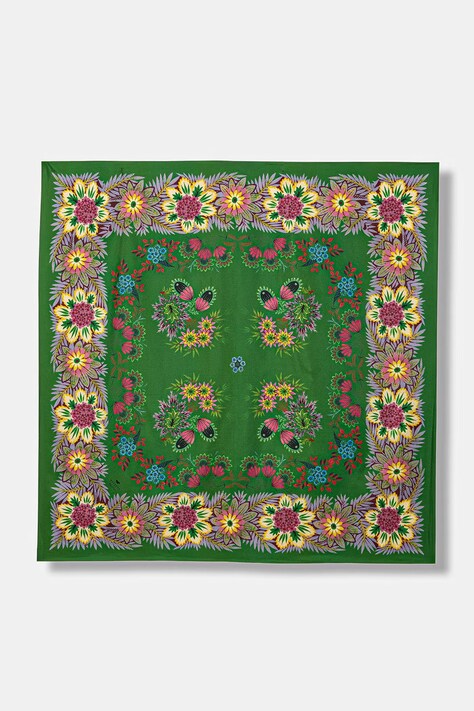 Weekend Max Mara apaszka damska jedwabna AONESTONEW zielona 2615541065600