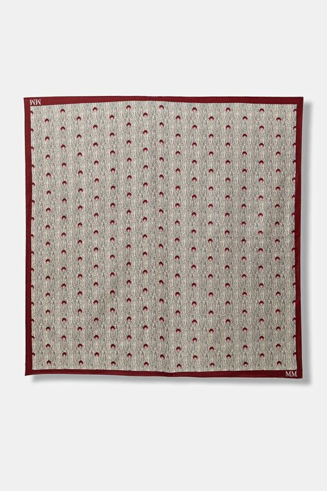 MM chusta jedwabna UGUALE damska kolor beżowy wzorzysta 2616541027600