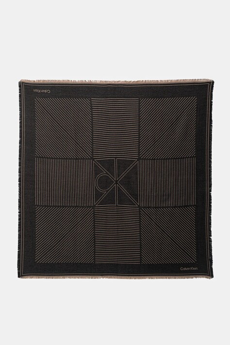 Šátek Calvin Klein dámský, černá barva, LV04F8073G