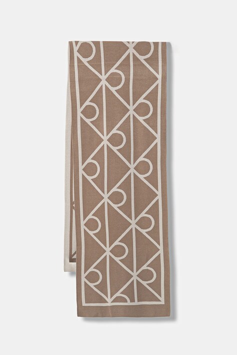 Κασκόλ Calvin Klein χρώμα: μπεζ, LV04F8076G