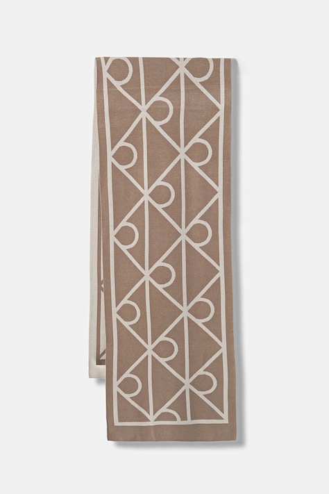 Κασκόλ Calvin Klein χρώμα: μπεζ, LV04F8076G