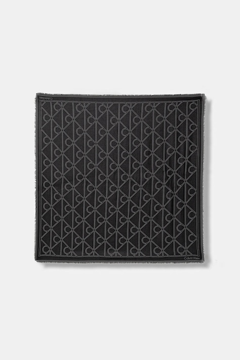 Calvin Klein chusta damska kolor czarny wzorzysta LV04F8077G