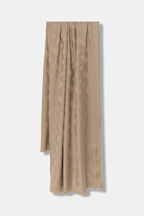 Κασκόλ με προσθήκη μαλλιού BOSS Monyque χρώμα: μπεζ, 50555434