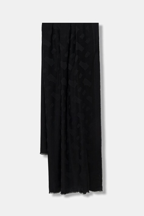 Κασκόλ με προσθήκη μαλλιού BOSS Monyque χρώμα: μαύρο, 50555434