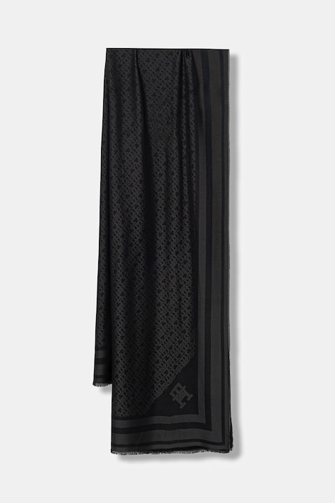 Šal Tommy Hilfiger ženski, črna barva, AW0AW18273