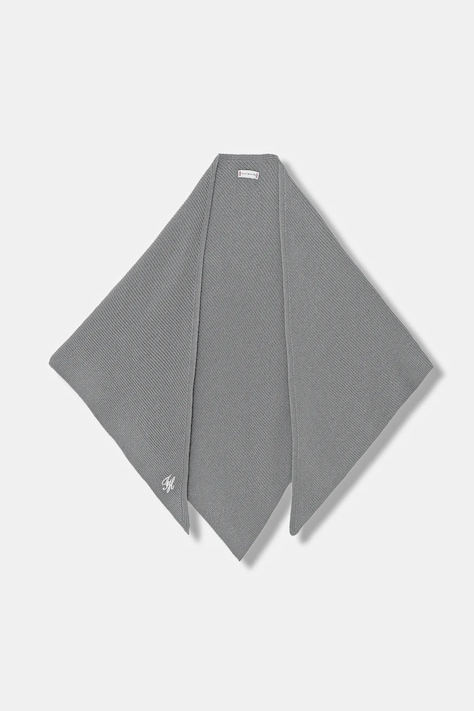 Vlněný šátek Tommy Hilfiger šedá barva, AW0AW18516