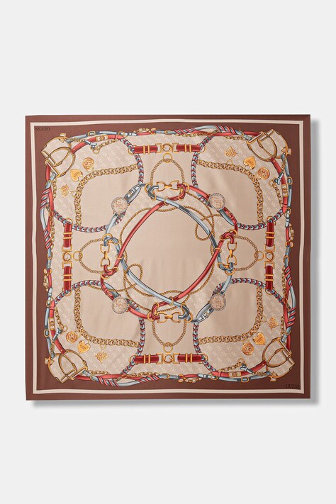 Σάλι Guess χρώμα: καφέ, AW5444 POL01