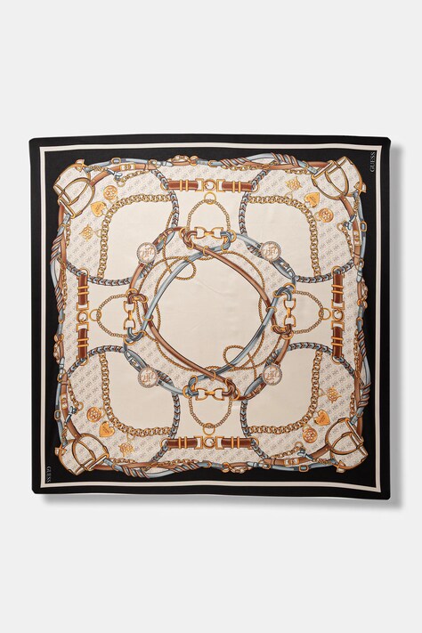 Σάλι Guess χρώμα: μαύρο, AW5444 POL01