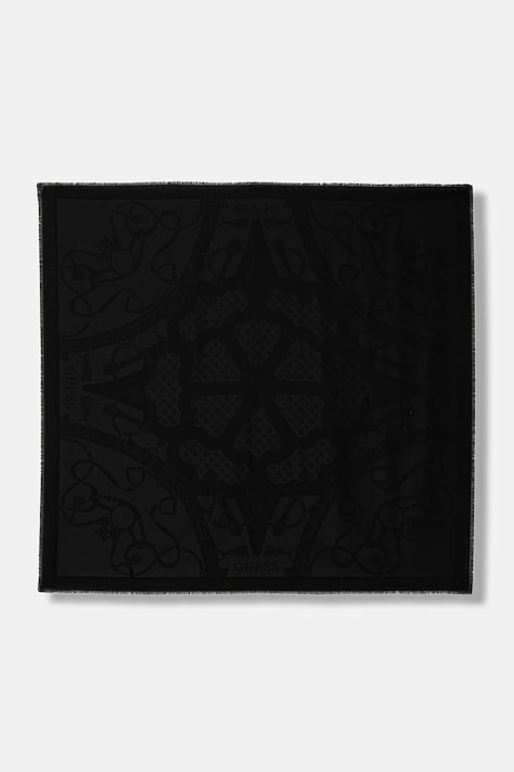 Šatka Guess DITA čierna farba, vzorovaná, AW5446 VIS03