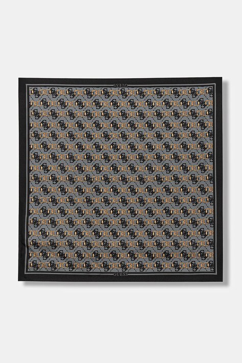 Μεταξωτό φουλάρι Guess KARNILLA χρώμα: γκρι, AW5454 SIL03