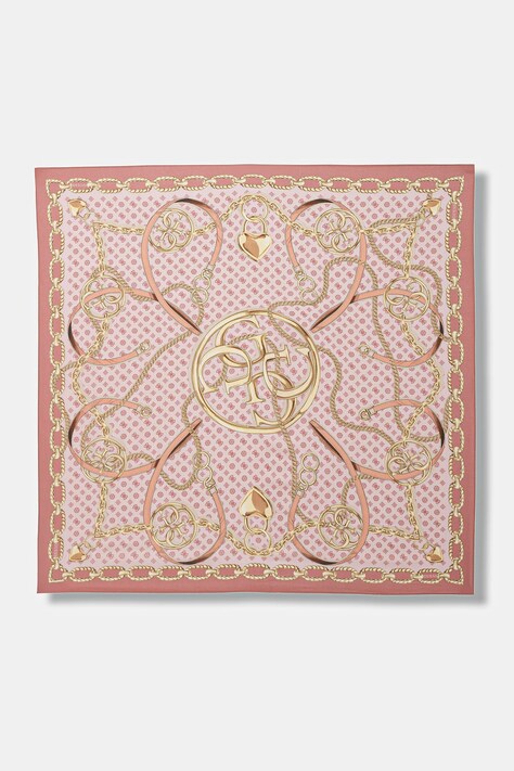 Σάλι Guess χρώμα: ροζ, AW5462 MOD03