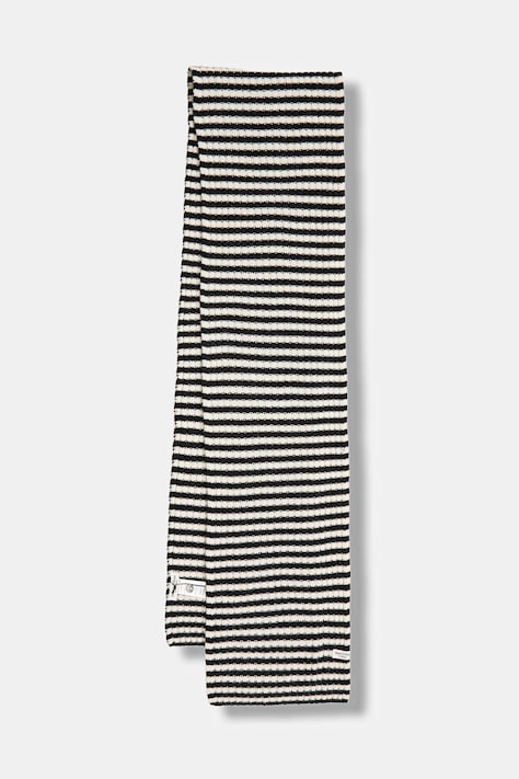 Marc O'Polo szalik wełniany damski kolor granatowy wzorzysty 600605402123