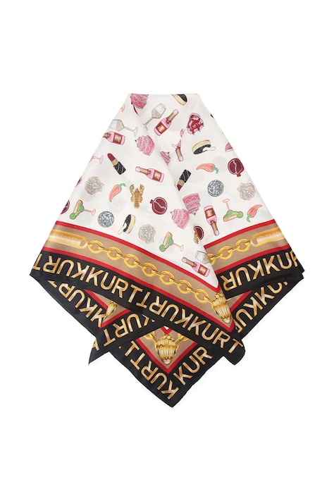 Kurt Geiger London chusta damska kolor biały wzorzysta 2098514469